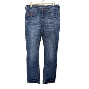 Cowgirl Tuff Bootcut Jeans Womens Size 29 Dark Wash Earth Shutters Denim Cowgirl